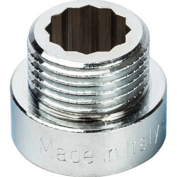 Удлинитель 1/2*10 внутренняя/наружная резьба хром STOUT